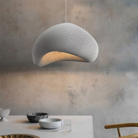 Luminaire Suspendu Wabi Sabi Créatif Design Nordique, Abat-Jour Décoratif pour Plafonniers de Salle à Manger, Bar et Restaurant