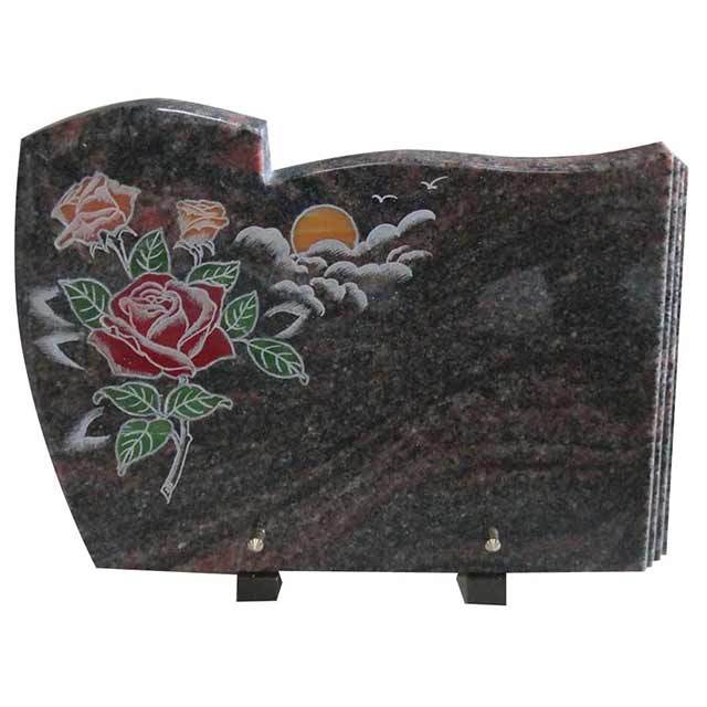Colorful Memorial Plaque Granite Memory Plaque Blank Funeral Plaque