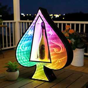 Wan Zhan Ace Of Spades Champagne Display <b>Stand</b> With Led Lighting For Bar Ktv Nightclub Wine Rack Decoration Glam Style - Product Image 2