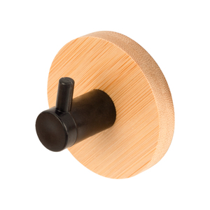 Moderner schwarzer PP-Haken + runder Bambus-Wandhaken, hochbelastbar (2 kg), Schaumstoffband-Aufhänger für Kaffeebars & Verkaufsdisplays - Product Image 3