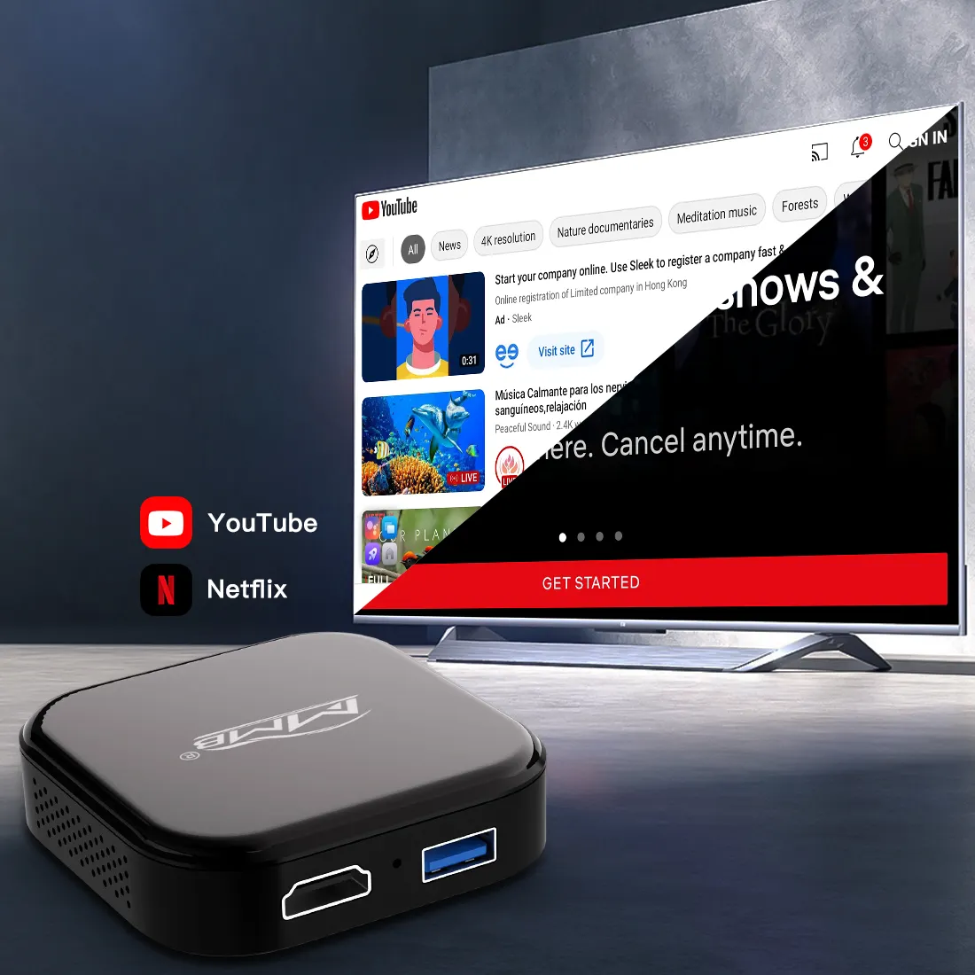 MMB Android 11 TV BOX nirkabel Carplay, adaptor nirkabel kotak ai Carplay, Upgrade kendaraan Anda ke Era mobilitas cerdas