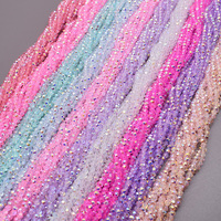 Nouvelles perles en verre cristal facetté de 4 mm, 110 pièces/lot, perles intercalaires lâches pour la fabrication de bijoux, pour collier DIY