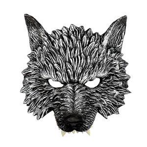 Usine <span class=keywords><strong>Nouveau</strong></span> Design Halloween Demi Visage <span class=keywords><strong>Loup</strong></span>-<span class=keywords><strong>Garou</strong></span> Voile Écologique Populaire Animal Voile pour Party Bar Danse - Product Image 4