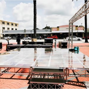 แพลตฟอร์มเวทีจัดงานแต่งงานทรงกลมกระจกนิรภัยที่สวยงามสําหรับการตกแต่งงาน - Product Image 6