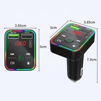 Chargeur de voiture double USB Type-C avec kit sans fil, émetteur FM, configuration de voiture, lecteur MP3, radio USB, lecteur MP3 de voiture