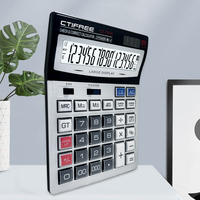 Calculatrice de bureau financière de haute qualité en plastique ABS à 16 chiffres, alimentée par énergie solaire/piles, certifiée CE, pour usage professionnel et scolaire