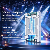 Plaque de refroidissement liquide OCOCOO, plaque de refroidissement à eau monobloc brasée sous vide sur mesure, OEM ODM, fabrication selon échantillon pour le refroidissement des éclairages de scène