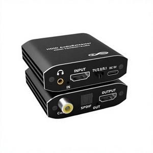 Convertisseur et séparateur audio Hardrock 4K Metal avec prise en charge stéréo pour /3,5 mm vers /SPDIF/Coaxial <span class=keywords><strong>TV</strong></span> 2.1/5.1 - Product Image 1