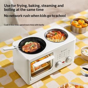 Machine à petit-déjeuner Xabazy, <span class=keywords><strong>four</strong></span> domestique multifonction 4-en-1, pot intégré entièrement automatique en acier inoxydable 1200W, <span class=keywords><strong>mini</strong></span> - Product Image 3