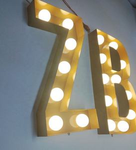Personalizzato metallo LED marquee lettere vintage luce lampadina lettera segno i segni della lettera di amore di nozze per le decorazioni di nozze - Product Image 5