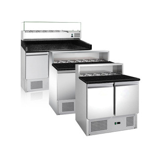 Mesa de Trabajo Refrigerada Comercial para Chef, Mostrador de <span class=keywords><strong>Buffet</strong></span> para Catering, Exhibición de Alimentos, Preparación de Sándwiches, <span class=keywords><strong>Pizza</strong></span>, Ensaladas - Product Image 6