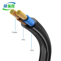 Cable de Cobre Plano Flexible de 2 Núcleos con Aislamiento de PVC, Equivalente a SPT, Cable de Alimentación Eléctrica para Cableado Doméstico