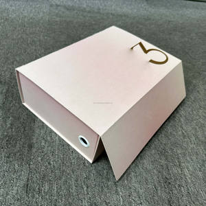 Boîte à chaussures pliable de luxe rose vif, échantillon de parfum, boîte à chaussures magnétique pliable personnalisée, fabricant OEM, logo personnalisé - Product Image 4