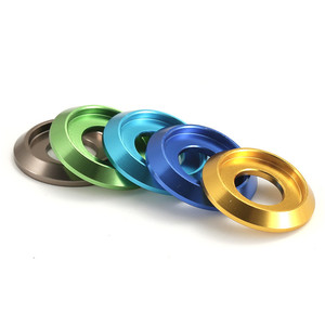 แหวนรองอะลูมิเนียมผสมสังกะสีแบบเรียบสำหรับสกรูและโบลต์โดรน รุ่น Half Dome Bonded Plain Decorative ขนาด M6 สีดำอะโนไดซ์ - Product Image 3