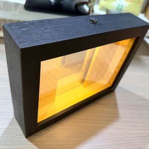 Meilleure vente : Ornement <span class=keywords><strong>de</strong></span> bureau créatif Abyss Log Wood, cadre miroir en <span class=keywords><strong>verre</strong></span> multicouche à effet infini, peinture lumineuse - Product Image 3