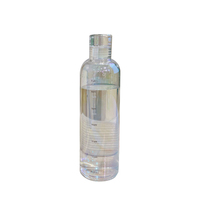 Bouteille d'eau en verre transparent DIBE avec manchon anti-brûlure et marqueur de mesure 500/750 ml – Design classique écologique unisexe pour activités de plein air