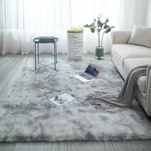 Wholesale Plush Fluffy Luxury Tie-dye Custom Floor Hotel Office Soft Polyester Rug Hallway Rug And Carpet For Home Living Room