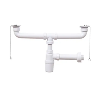 Chine fabricant pas cher 1 1/2 pouces double évier drain siphon bouteille piège