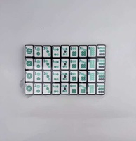 Set Mahjong Amerika Funky Trade Purple Haze Jelly dengan Ujung Transparan Ungu dan Ubin Mahjong Bermotif Bunga Segar OEM ODM