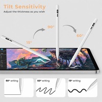Stylet actif avec écran LED, adsorption magnétique puissante et rejet de la paume pour iPad 2018+, chargement Type-C, autonomie de 12 à 15 heures
