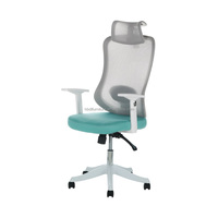 Fabrication de la meilleure chaise de bureau ergonomique Chaise de bureau ergonomique en maille Bleu 2D Appui-tête et accoudoir Chaises de bureau modernes