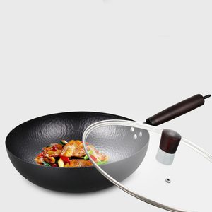 Sartén para parrilla de bajo <span class=keywords><strong>precio</strong></span>, sartén grande, olla de cocina antigua, sartén de hierro fundido de 32cm con tapas de vidrio, utensilios de cocina para restaurante - Product Image 3