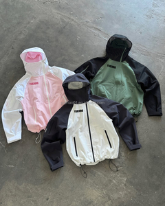 Tùy chỉnh thời trang trọng lượng nhẹ nylon Polyester Windproof Hoodies ngoài trời anorak ngoài trời Đi Bộ Đường Dài Áo Gió Áo khoác nam - Product Image 1