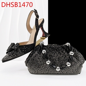 Borsa scarpe con diamanti Design italiano donna festa scarpe <span class=keywords><strong>da</strong></span> sposa abbinamento borsa tacco alto scarpe - Product Image 3