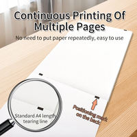 Papel Térmico A4 Plegado para Impresora Térmica Directa, para Uso en Oficina, Hogar y Estudiantes, para Imprimir Documentos y Contratos