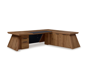 Nội thất văn phòng hiện đại văn phòng tư nhân điều hành bảng sồi L hình dạng bàn gỗ veneer hàng đầu - Product Image 2