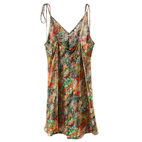 Vêtements de nuit en satin de soie à imprimé floral personnalisé 100% Robe de nuit en soie pure