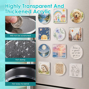 Aimant de réfrigérateur en acrylique DIY réutilisable, facile à nettoyer, en matériau de qualité supérieure, pour la décoration de style de vie et promotionnelle, vente en gros fabricant - Product Image 4