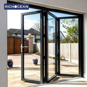 Portes pliantes accordéon RICHOCEAN pour terrasse, véranda, extérieur, modernes, en aluminium et verre, pour villa - Product Image 6