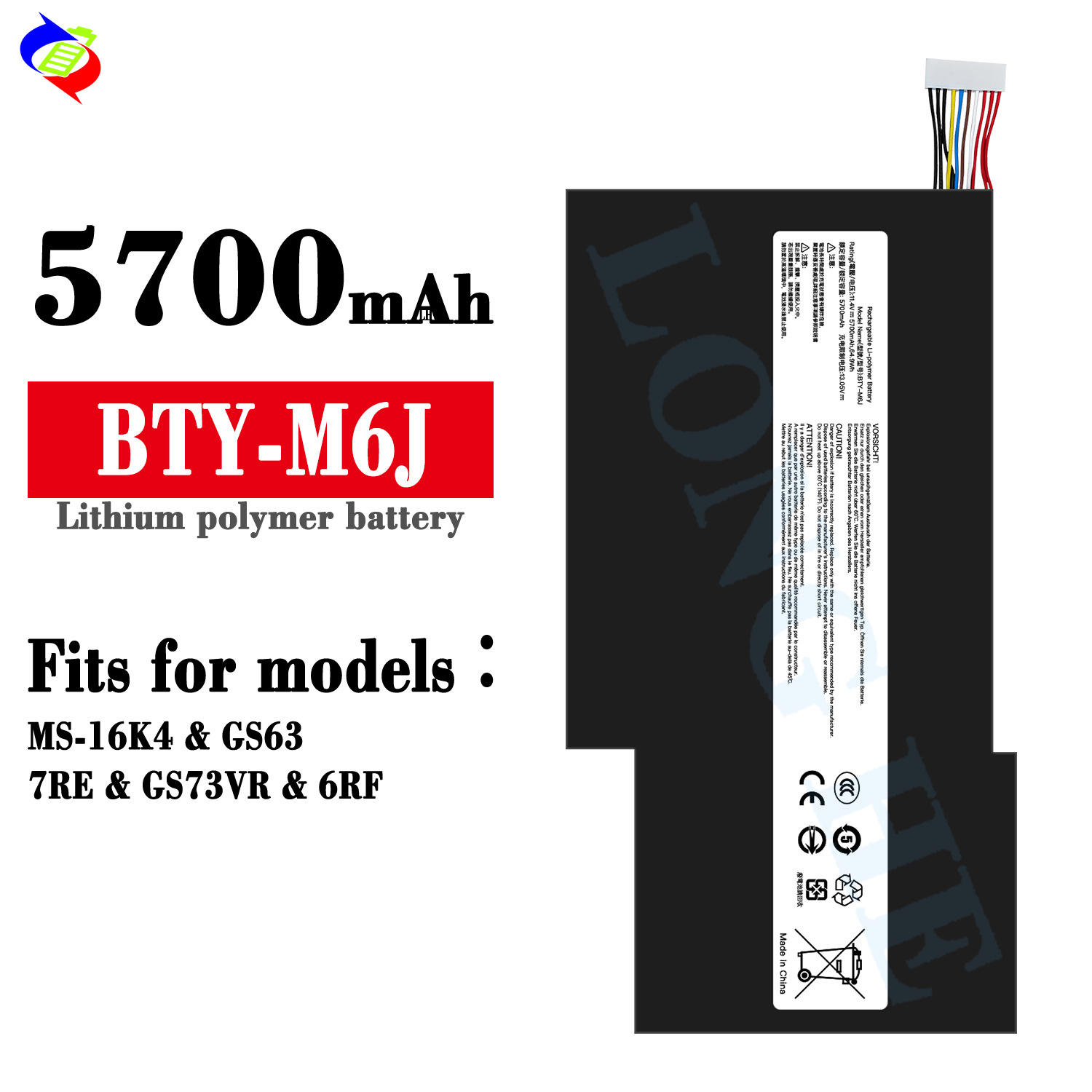 for MSI MS-16K4/GS63/7RE/GS73VR/6RF