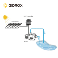 GIDROX Outdoors pompe hybride ac/dc 2 HP pompe solaire de piscine inverseur 1.2 kW Pompe solaire de piscine