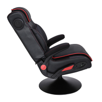 VANOW Chaise de jeu de course moderne en cuir Fauteuil à bascule pivotant avec haut-parleur Fauteuil de jeu inférieur inclinable pour jouer de la musique