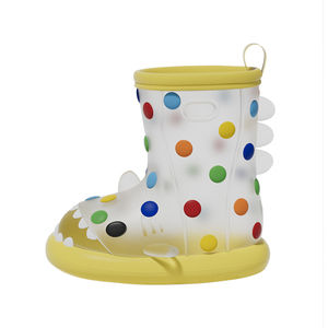 Cầu Vồng Đậu Cá Mập Mưa Khởi Động PVC Trẻ Em Trẻ Em Cá Mập Trong Suốt Chàng Trai Cô Gái Bé Bé Toddler Mưa Khởi Động Non-Slip Dễ Thương Mưa Giày - Product Image 5