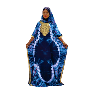 Women's Elegant Rayon <b>Kaftan</b> Casual Sexy Lace Chiffon Asymmetrical Loose Fit Floor-Length Long Sleeves Tie-Dye Eco-Friendly" - Product Image 4