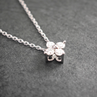 Collier pendentif trèfle porte-bonheur élégant en moissanite GRA pour femme, en argent sterling 925 plaqué rhodium, cadeau d'anniversaire