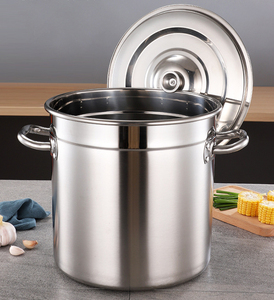 Pentola Alta per Brodo Heavy Duty in Acciaio Inox 304 da 21L, Utensile da Cucina Multiuso dal Design Moderno con Coperchio in Acciaio - Product Image 6