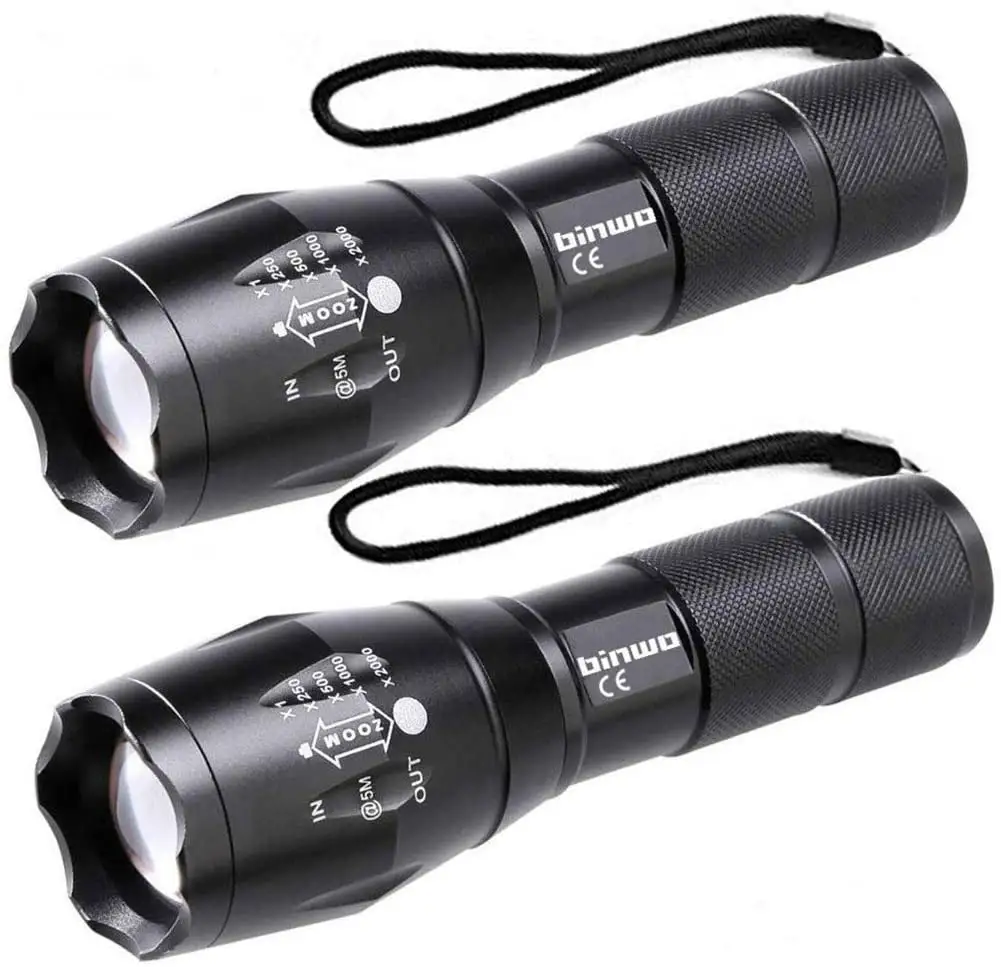 Details about   5Pack Garberiel Powerful Tactical Flashlight Zoomable 3 Modes Torch T6 LED Light 