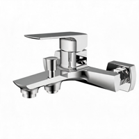 Ensemble de robinetterie de douche thermostatique à poignée unique en laiton poli, personnalisé OEM/ODM, pour salle de bain et baignoire