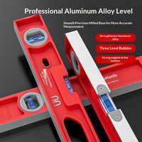 Niveau à bulle Koravo à trois niveaux en alliage d'aluminium massif, avec aimant puissant, de qualité industrielle, règle de mesure de précision