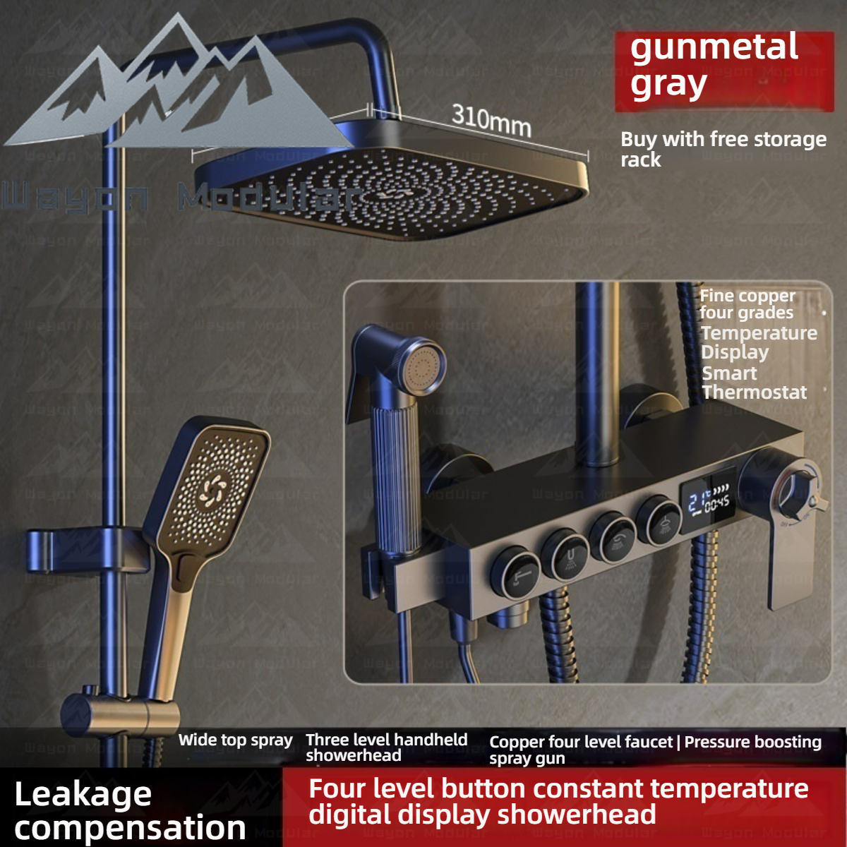 Gris canon à bouton