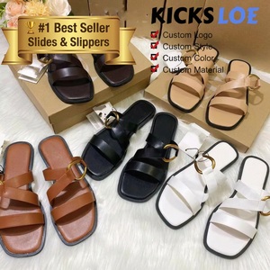 <span class=keywords><strong>Sandali</strong></span> da <span class=keywords><strong>Donna</strong></span> alla Moda, Ciabatte con Punta Quadrata e Fibbia Metallica, <span class=keywords><strong>Sandali</strong></span> Estivi da <span class=keywords><strong>Donna</strong></span> - Product Image 1