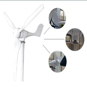 1200W Horizontale Windturbine Generator 12V 24V 48V 3 Bladen Windmolen Met Gratis Mppt Lader Controller en Off Grid Inverter