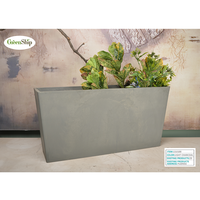Jardinières et pots à fleurs rectangulaires en plastique Greenship pour la décoration de balcon et de jardin extérieur