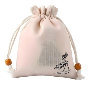 Bolsitas de Lino Personalizadas con Cordón para Recuerdos de Boda, Material Ecológico, Regalos Corporativos - Product Image 1
