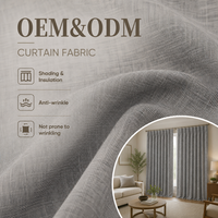 Tissu occultant polyester effet lin ColosTex OEM ODM en rouleau pour la décoration de fenêtres de maisons, hôtels et villas