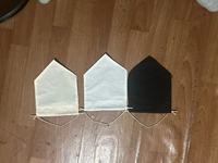Logo personnalisé en gros 10oz toile bannière fanion drapeau blanc coton toile mur Triangle fanions